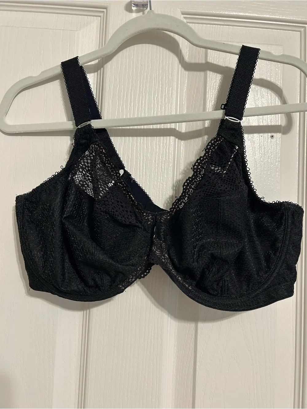 Elomi Black Lace Full Coverage Underwire Bra